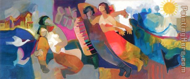 Sun Swing painting - Hessam Abrishami Sun Swing art painting